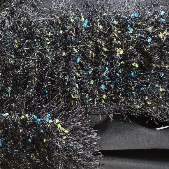 Artisan Crafted Hand Crochet Eyelash Fringe Scarf - Picture 4 of 4